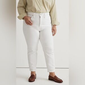 NWT Madewell Stovepipe Jeans in Pure White Straight Leg Women’s Size 25